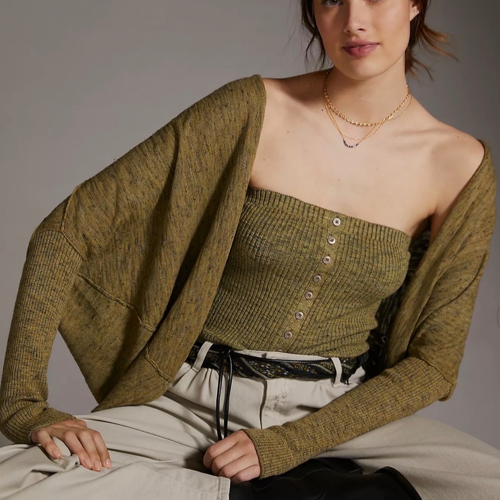 Anthropologie Pilcro Knit Tube Top XL NWT
